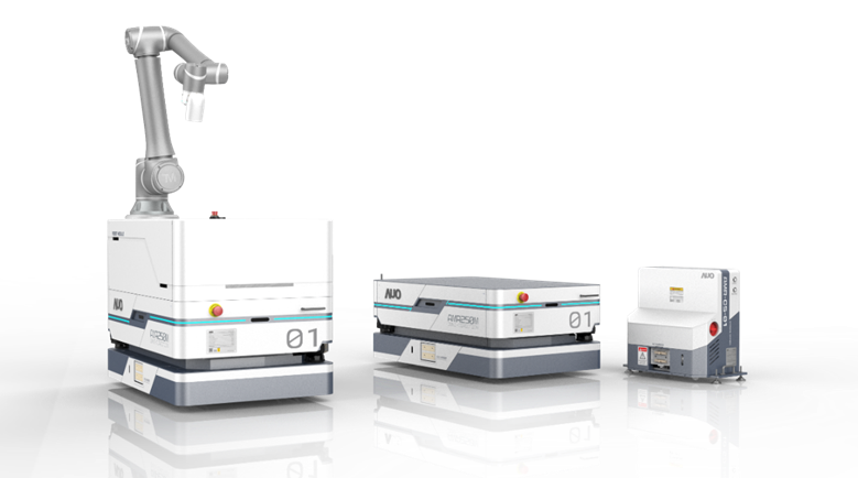 Ebpay數位開發的自主式移動機器人（AMR250M），搭配全向輪並結合AI演算法、2D LiDAR、3D攝影機等技術，協助客戶實現產線全自動化